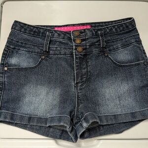Tinseltown Women's Dark Blue Denim Shorts